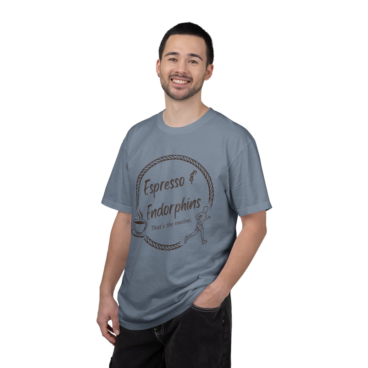 Espresso & Endorphins Shirt, Coffee and Cardio T-Shirt, Runner Gift, Gym Workout Tee, Funny Fitness Shirt, Marathon Training Top
