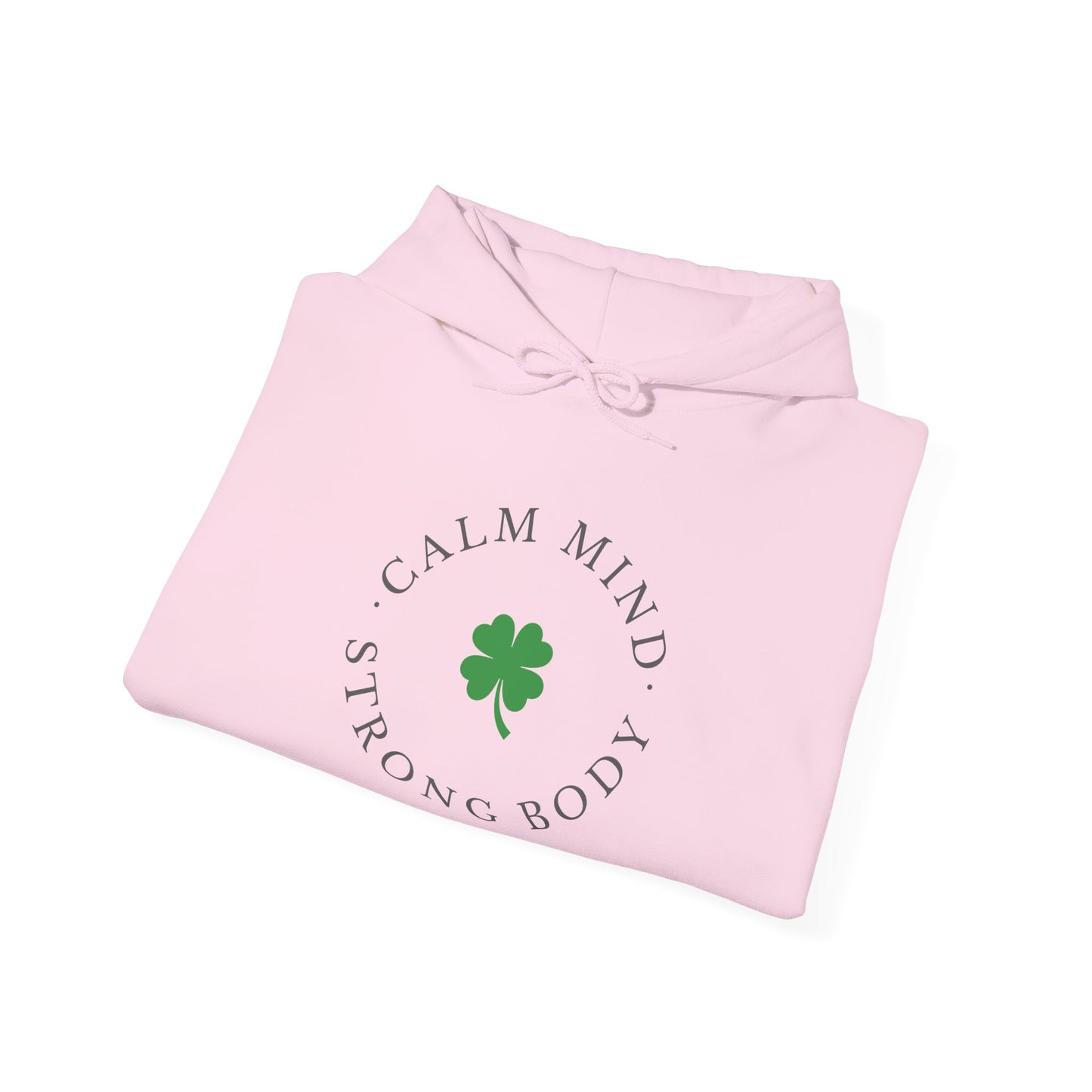 St Patricks Day Gym Hoodie, Calm Mind Strong Body Lucky Life Shamrock Sweatshirt | Irish Fitness, Workout Motivation, St Paddys Day Gift