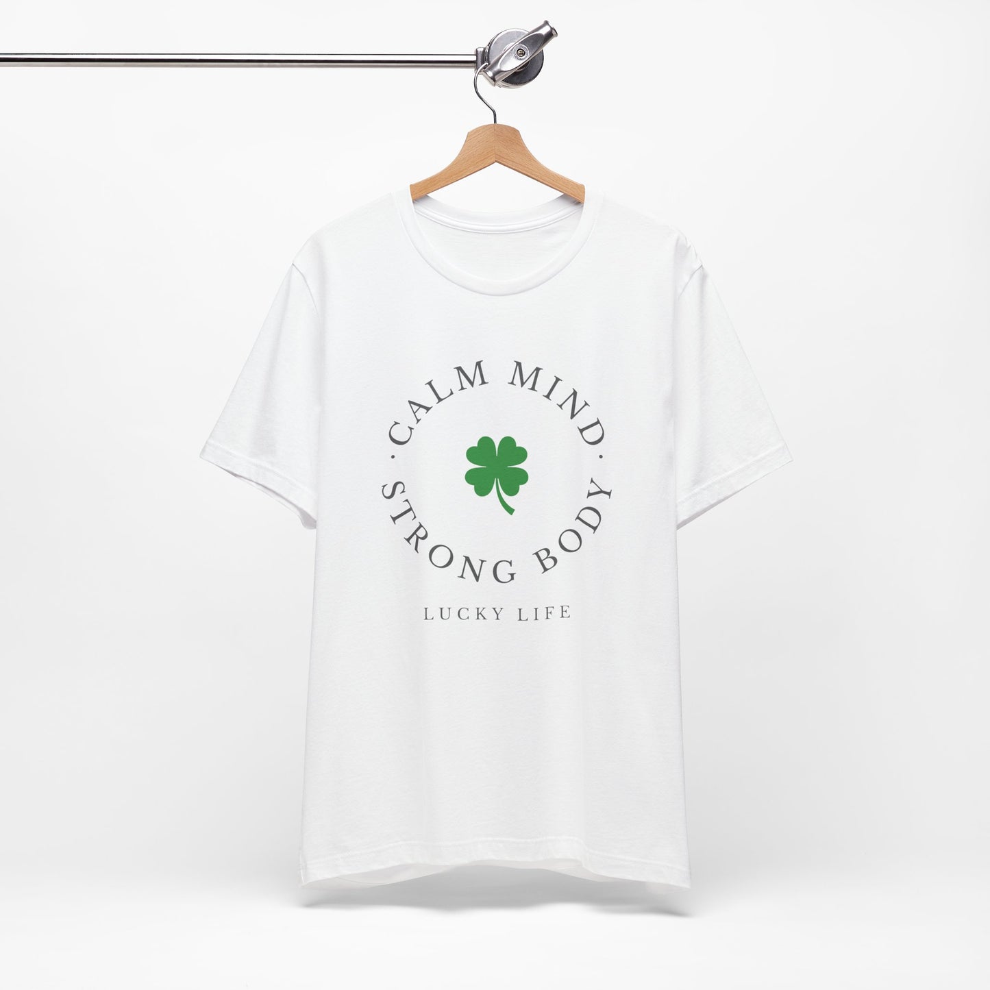 St Patrick’s Day Gym Shirt – Calm Mind Strong Body Lucky Life Shamrock Tee – Irish Fitness Shirt – Workout Motivation Shirt – St Paddy’s Day Workout Gift