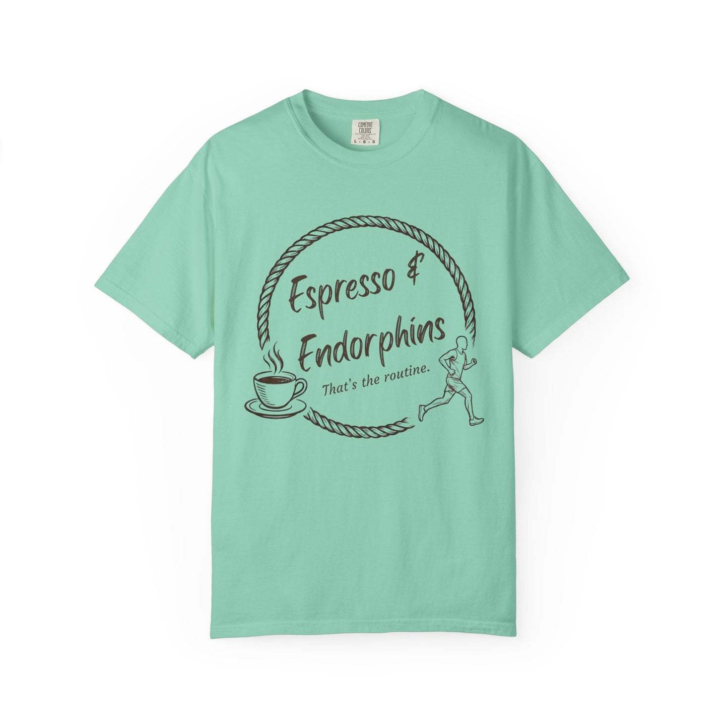 Espresso & Endorphins Shirt, Coffee and Cardio T-Shirt, Runner Gift, Gym Workout Tee, Funny Fitness Shirt, Marathon Training Top