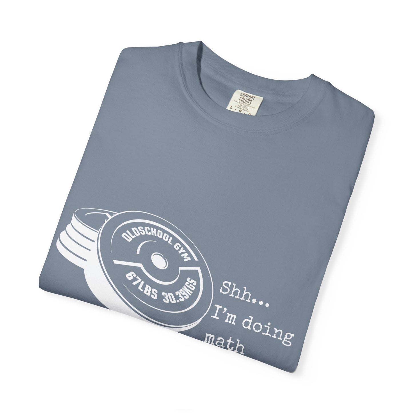 Shh I’m Doing Math Gym Shirt, 6-7 Meme Weightlifting Tee, Oldschool Gym Plate Design, Funny Fitness Workout T-Shirt, Gift