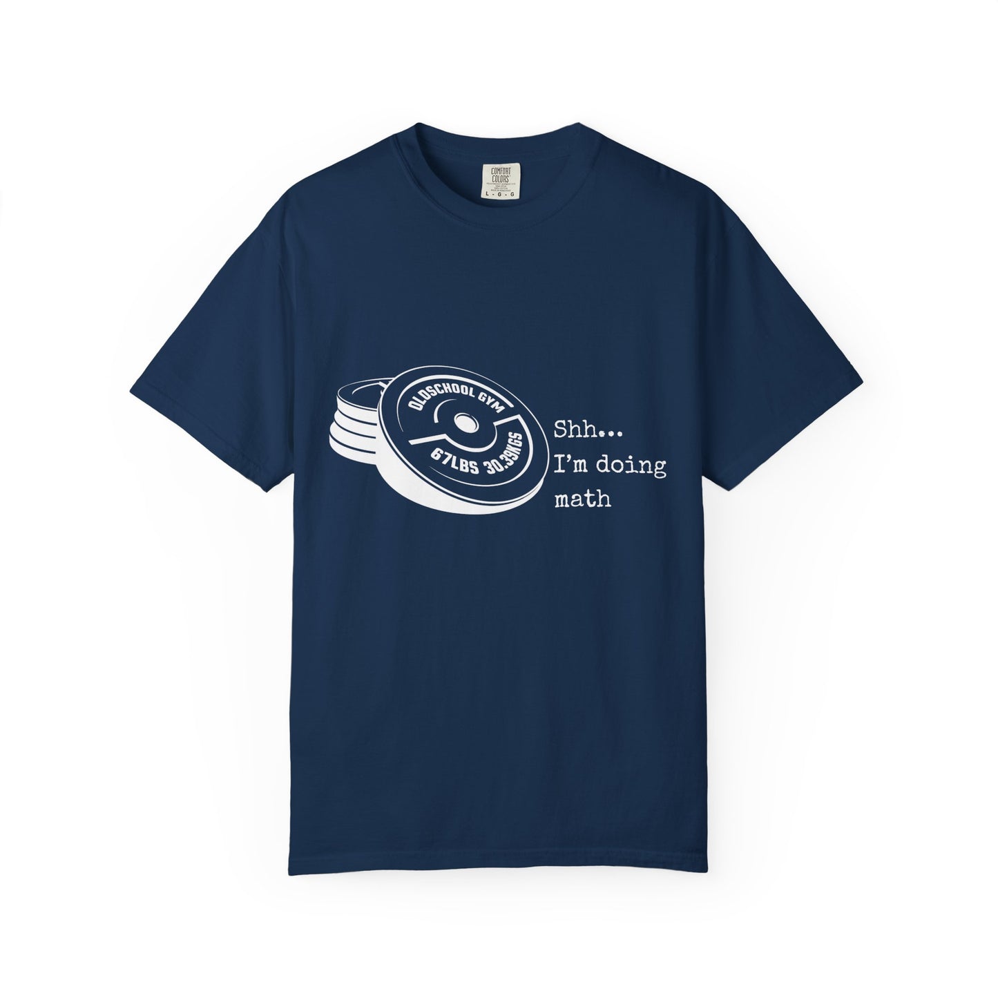 Shh I’m Doing Math Gym Shirt, 6-7 Meme Weightlifting Tee, Oldschool Gym Plate Design, Funny Fitness Workout T-Shirt, Gift