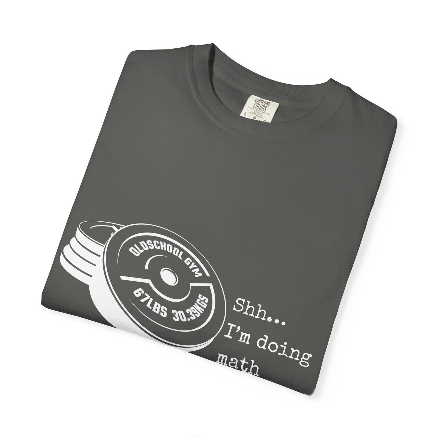 Shh I’m Doing Math Gym Shirt, 6-7 Meme Weightlifting Tee, Oldschool Gym Plate Design, Funny Fitness Workout T-Shirt, Gift