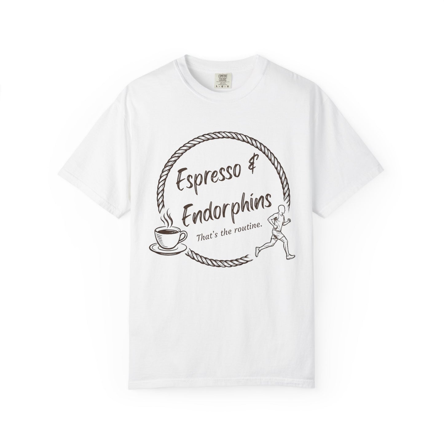 Espresso & Endorphins Shirt, Coffee and Cardio T-Shirt, Runner Gift, Gym Workout Tee, Funny Fitness Shirt, Marathon Training Top
