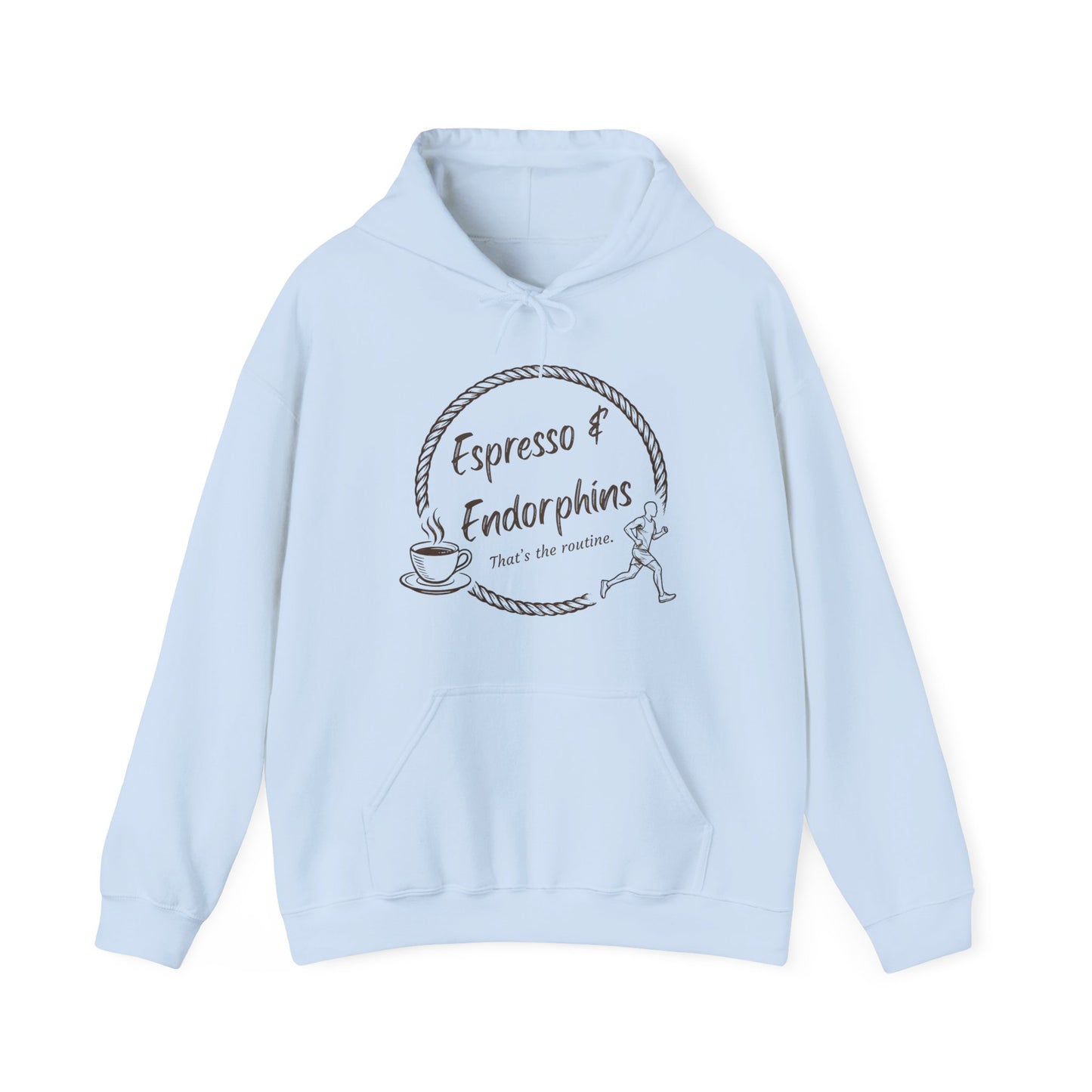 Espresso & Endorphins Hoodie, Coffee and Cardio, Runner Gift, Gym Workout Sweatshirt, Funny Coffee Lover Running Fitness, Marathon Training