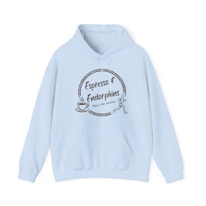 Espresso & Endorphins Hoodie, Coffee and Cardio, Runner Gift, Gym Workout Sweatshirt, Funny Coffee Lover Running Fitness, Marathon Training