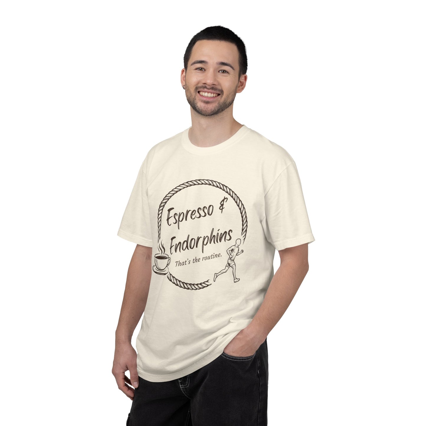 Espresso & Endorphins Shirt, Coffee and Cardio T-Shirt, Runner Gift, Gym Workout Tee, Funny Fitness Shirt, Marathon Training Top