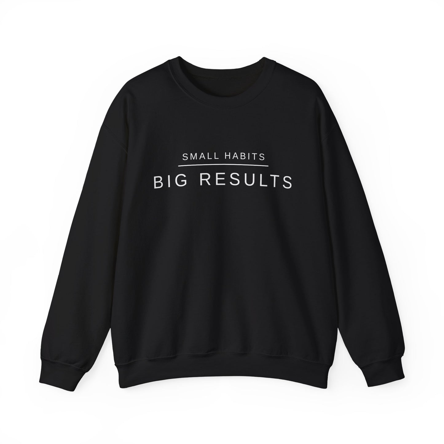 Small Habits Big Results Sweatshirt | Motivational Fitness Crewneck | Minimal Design, Discipline Mindset, Wellness & Healthy Lifestyle Gift