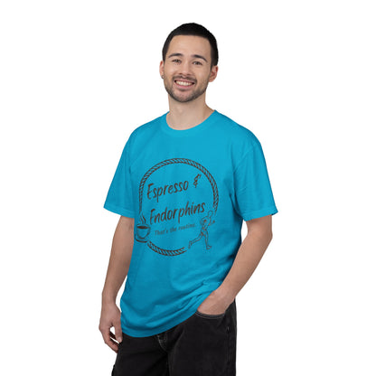 Espresso & Endorphins Shirt, Coffee and Cardio T-Shirt, Runner Gift, Gym Workout Tee, Funny Fitness Shirt, Marathon Training Top