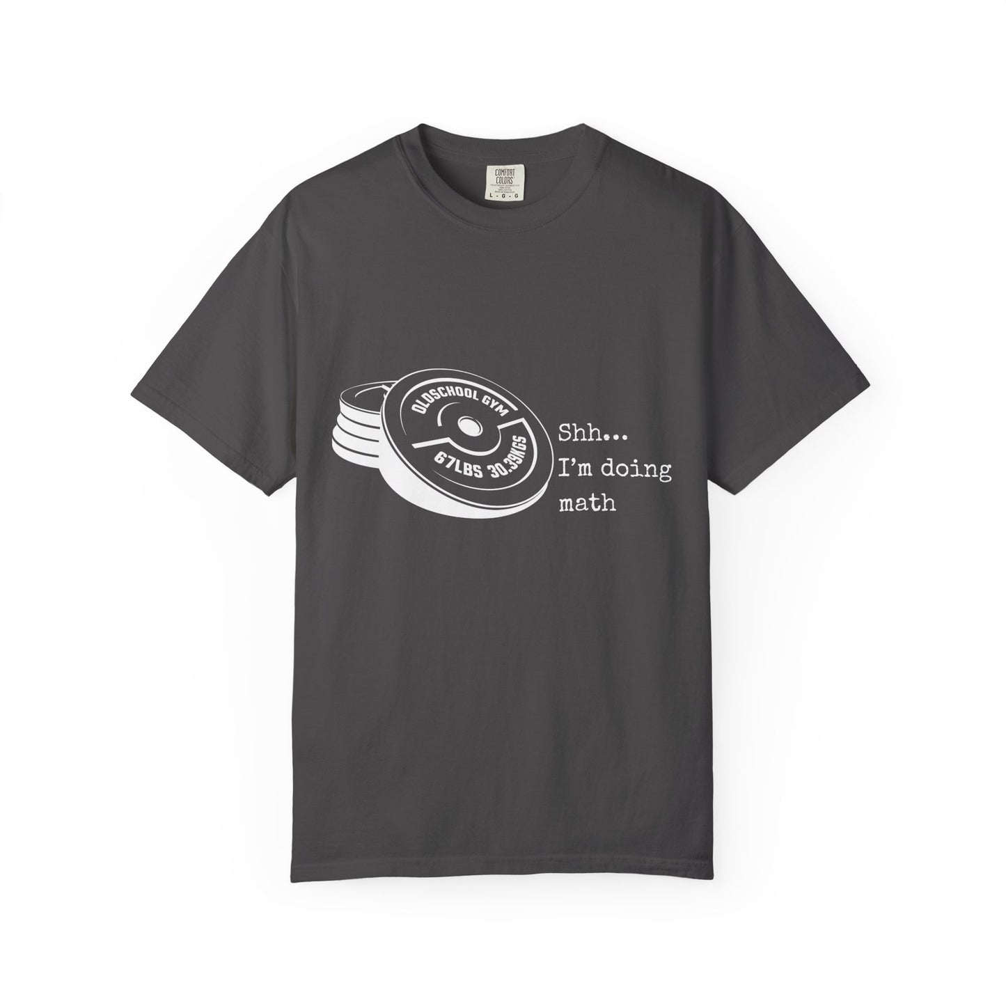 Shh I’m Doing Math Gym Shirt, 6-7 Meme Weightlifting Tee, Oldschool Gym Plate Design, Funny Fitness Workout T-Shirt, Gift