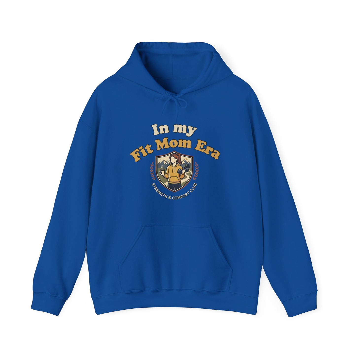 In My Fit Mom Era Hoodie, Graphic Sweatshirt for Active Moms | Fitness Mom Graphic, Strength & Comfort Club | Gym, Coffee, Retro Everyday Wear Gift