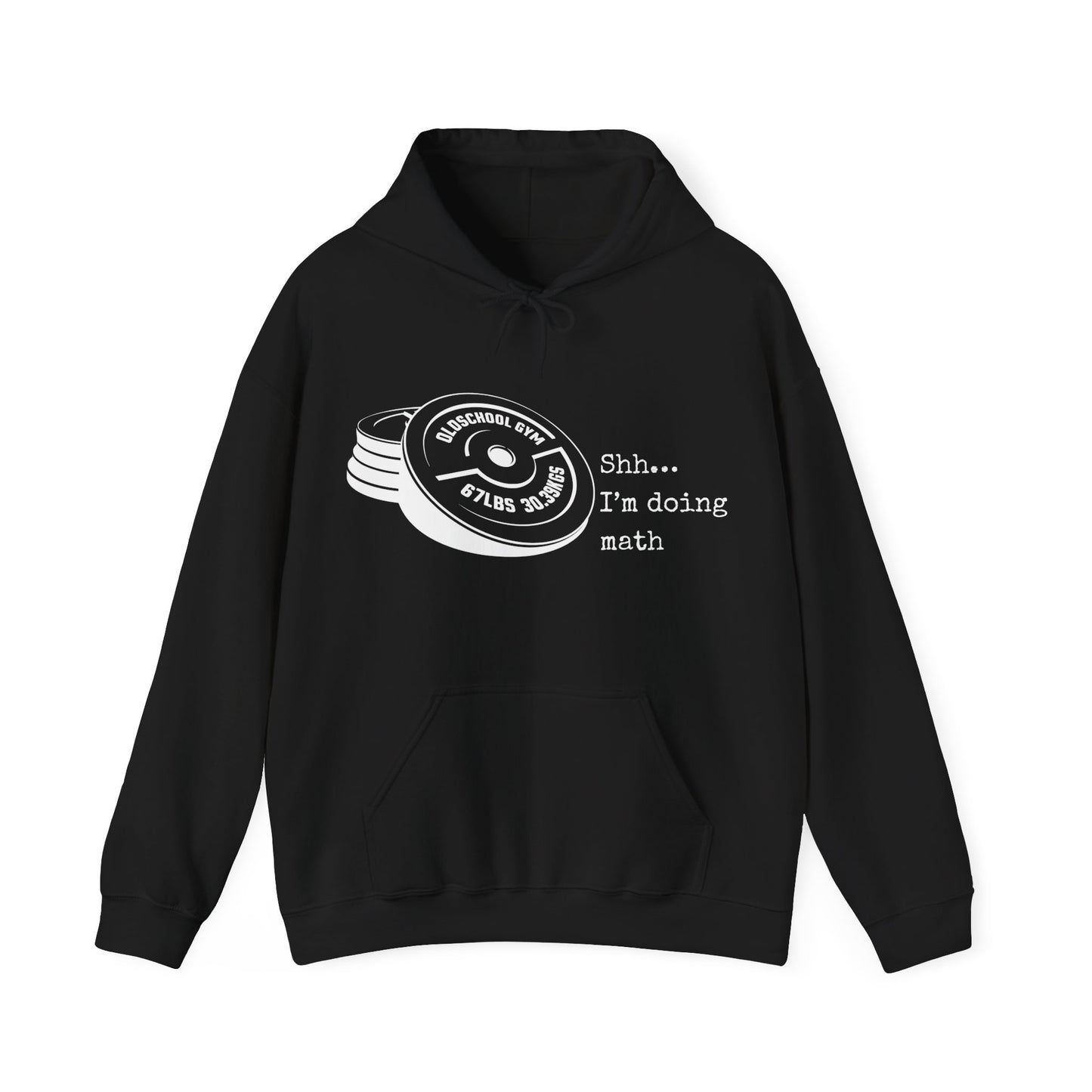 Shh I’m Doing Math Gym Shirt, 6-7 Meme Weightlifting Tee, Oldschool Gym Plate Design, Funny Fitness Workout T-Shirt, Gift