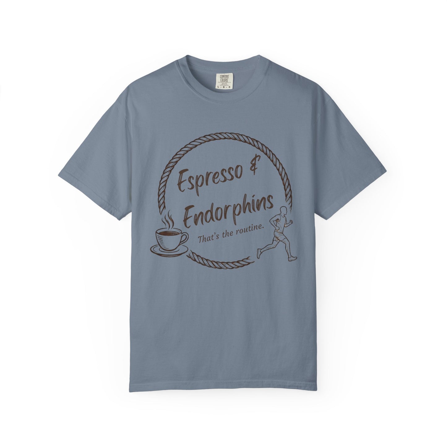 Espresso & Endorphins Shirt, Coffee and Cardio T-Shirt, Runner Gift, Gym Workout Tee, Funny Fitness Shirt, Marathon Training Top