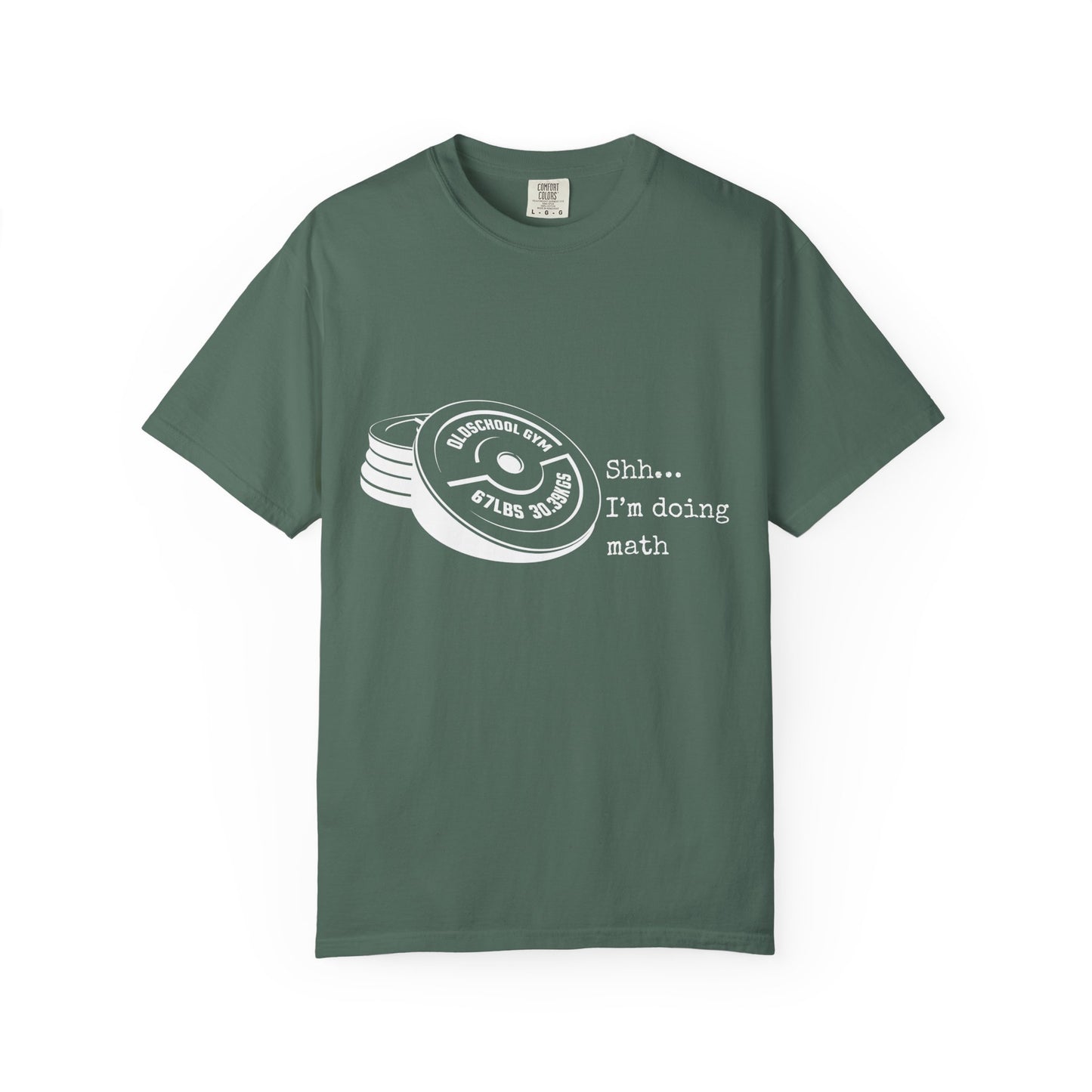 Shh I’m Doing Math Gym Shirt, 6-7 Meme Weightlifting Tee, Oldschool Gym Plate Design, Funny Fitness Workout T-Shirt, Gift