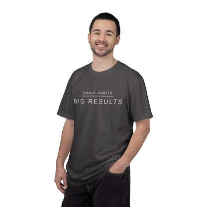 Small Habits Big Results Shirt | Motivational Fitness Tee, Healthy Habits, Discipline Mindset, Wellness Lifestyle T Shirt, Self-Care Gift