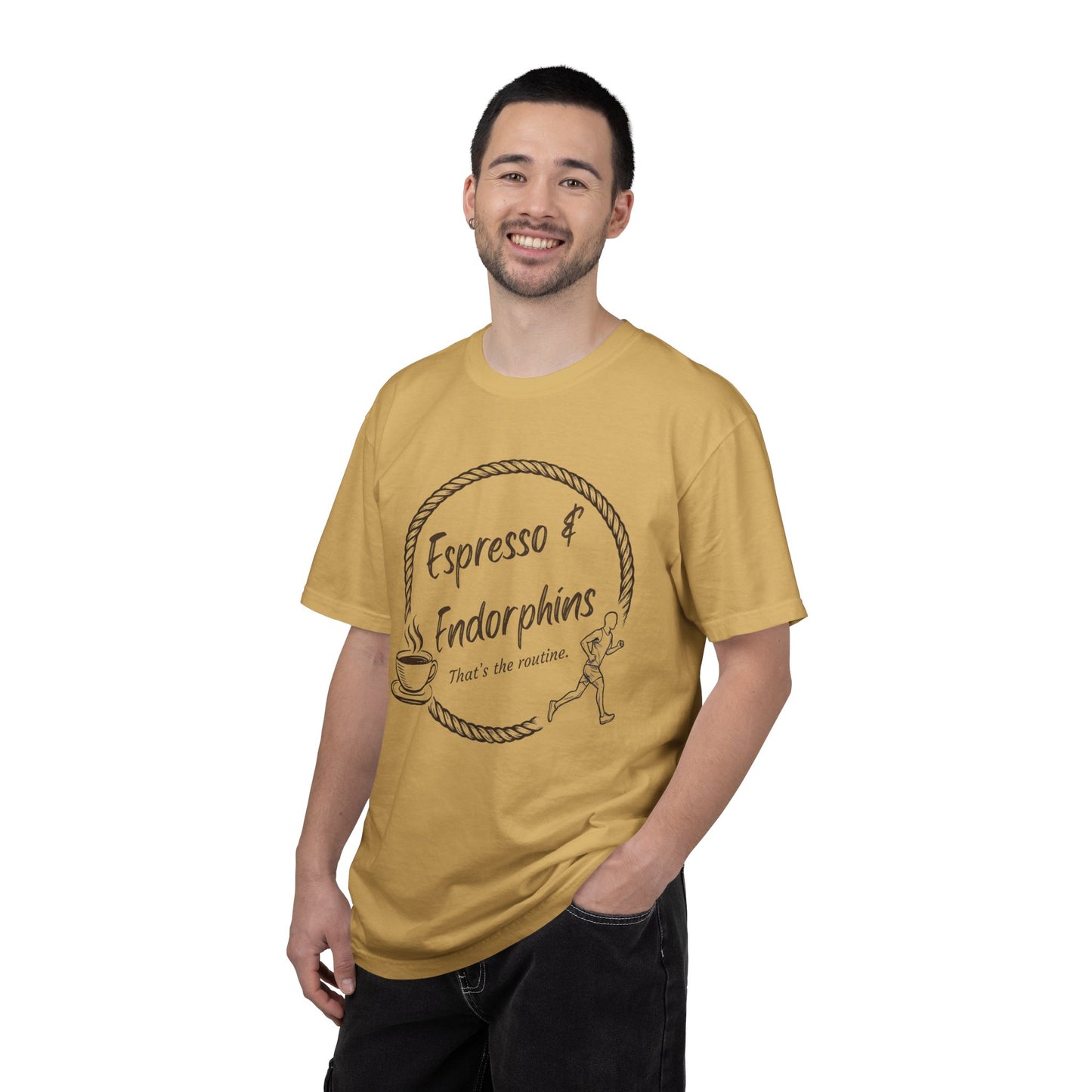 Espresso & Endorphins Shirt, Coffee and Cardio T-Shirt, Runner Gift, Gym Workout Tee, Funny Fitness Shirt, Marathon Training Top