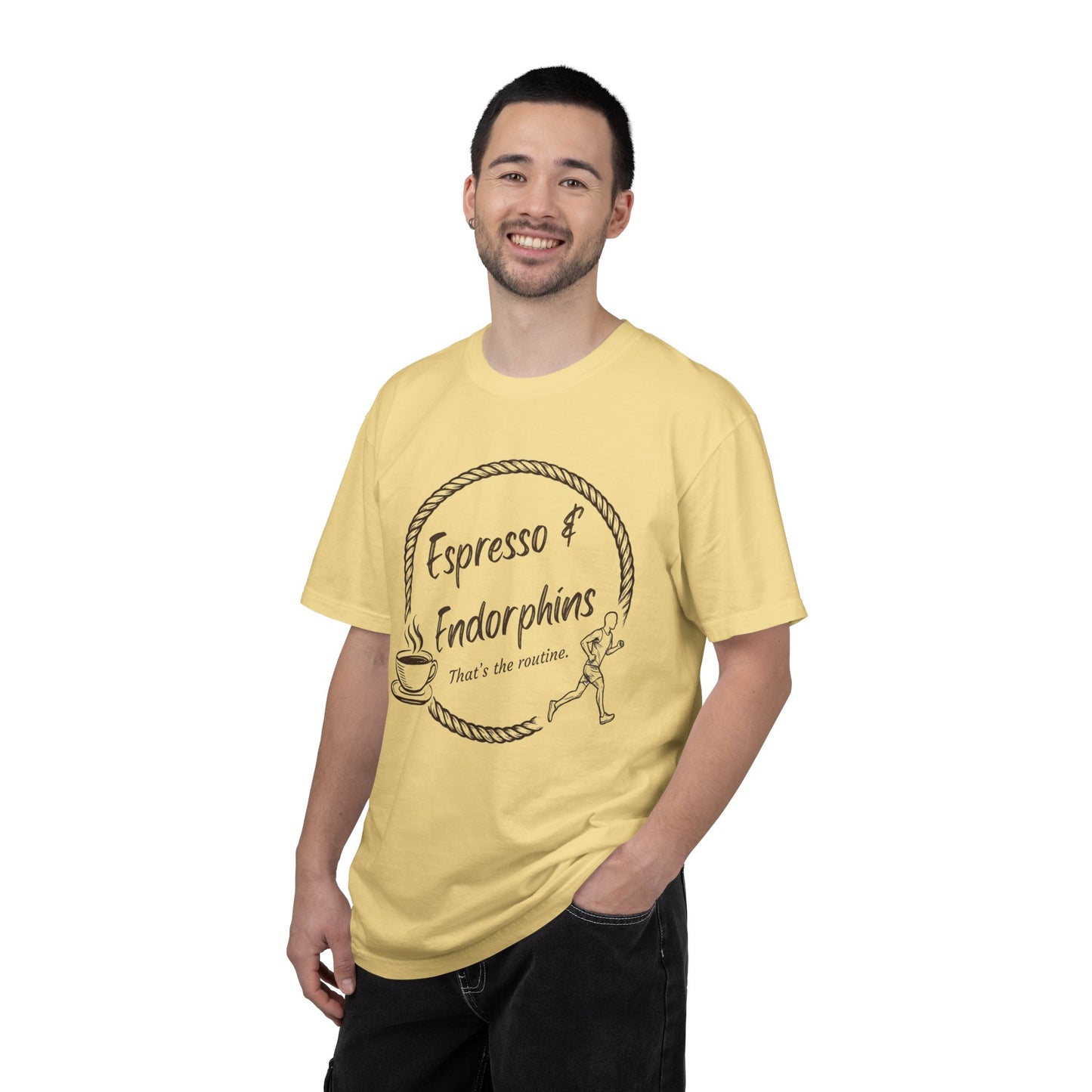 Espresso & Endorphins Shirt, Coffee and Cardio T-Shirt, Runner Gift, Gym Workout Tee, Funny Fitness Shirt, Marathon Training Top