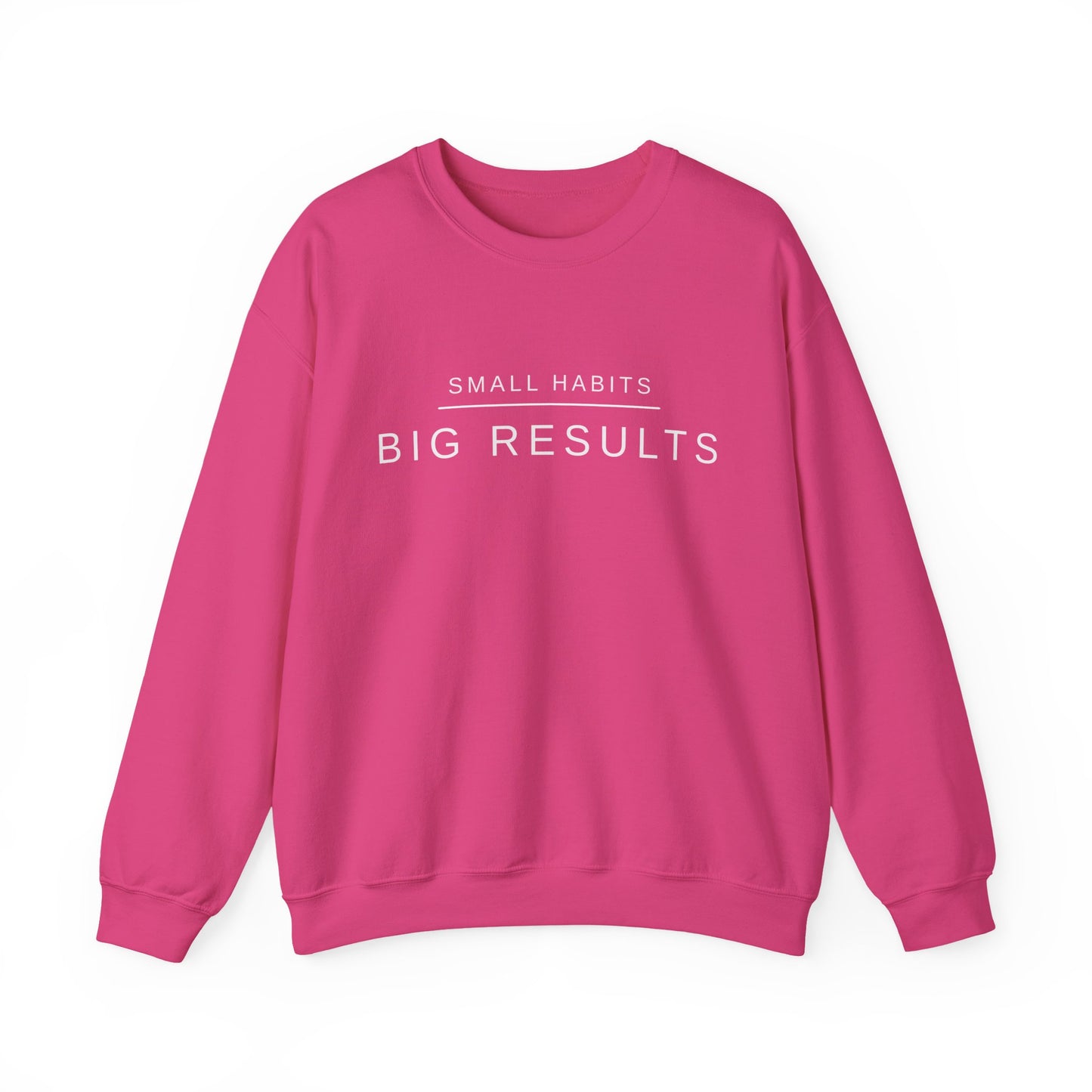 Small Habits Big Results Sweatshirt | Motivational Fitness Crewneck | Minimal Design, Discipline Mindset, Wellness & Healthy Lifestyle Gift
