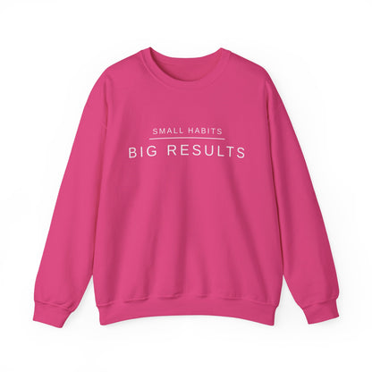 Small Habits Big Results Sweatshirt | Motivational Fitness Crewneck | Minimal Design, Discipline Mindset, Wellness & Healthy Lifestyle Gift