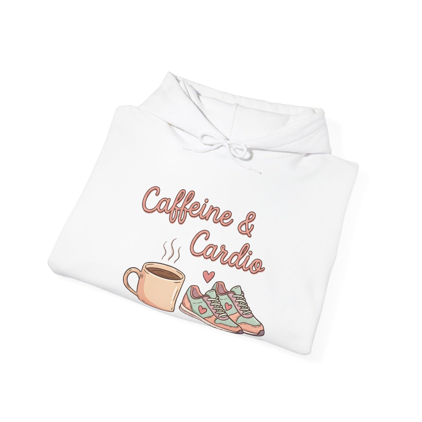 Caffeine & Cardio Hoodie | Coffee Fitness Lover, Workout Sweatshirt, Running Graphic, Gym Fitness Pullover, Coffee Before Cardio, Cute Gift