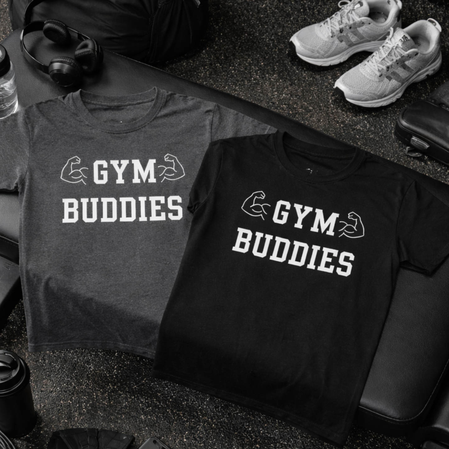 Gym Buddies Shirt, Workout Buddy T-Shirt,  Gym Bestie Gift, Workout Partner Tee, Matching Fitness Friends Shirt, Lifting Training Buddy