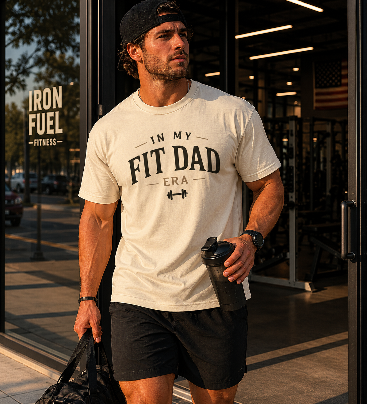 In My Fit Dad Era T-Shirt, Funny Gym Dad Shirt, Fitness Dad Tee | Fathers Day Gift for Dad