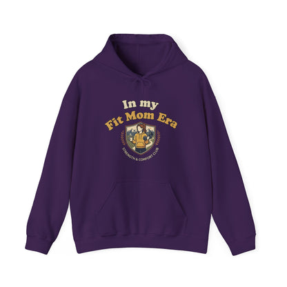 In My Fit Mom Era Hoodie, Graphic Sweatshirt for Active Moms | Fitness Mom Graphic, Strength & Comfort Club | Gym, Coffee, Retro Everyday Wear Gift