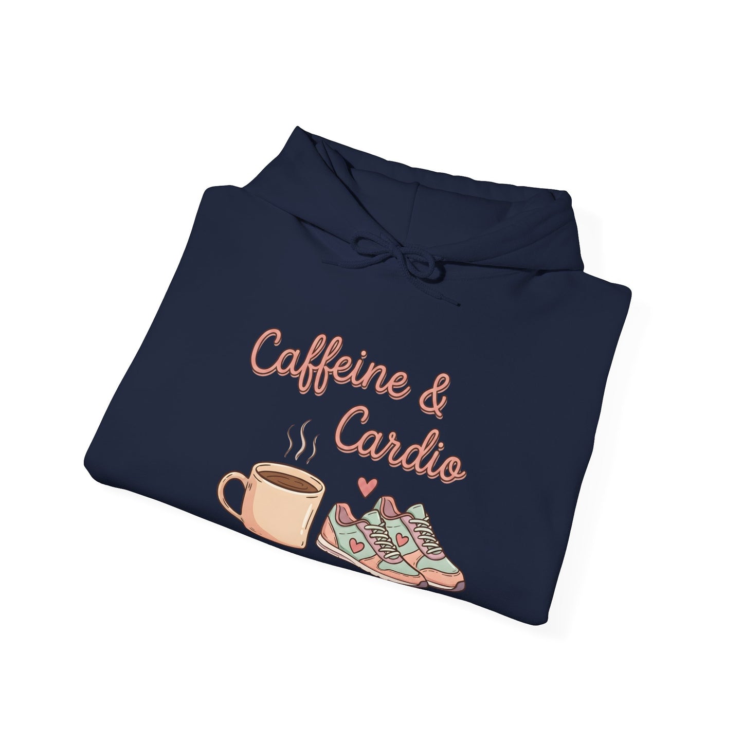 Caffeine & Cardio Hoodie | Coffee Fitness Lover, Workout Sweatshirt, Running Graphic, Gym Fitness Pullover, Coffee Before Cardio, Cute Gift