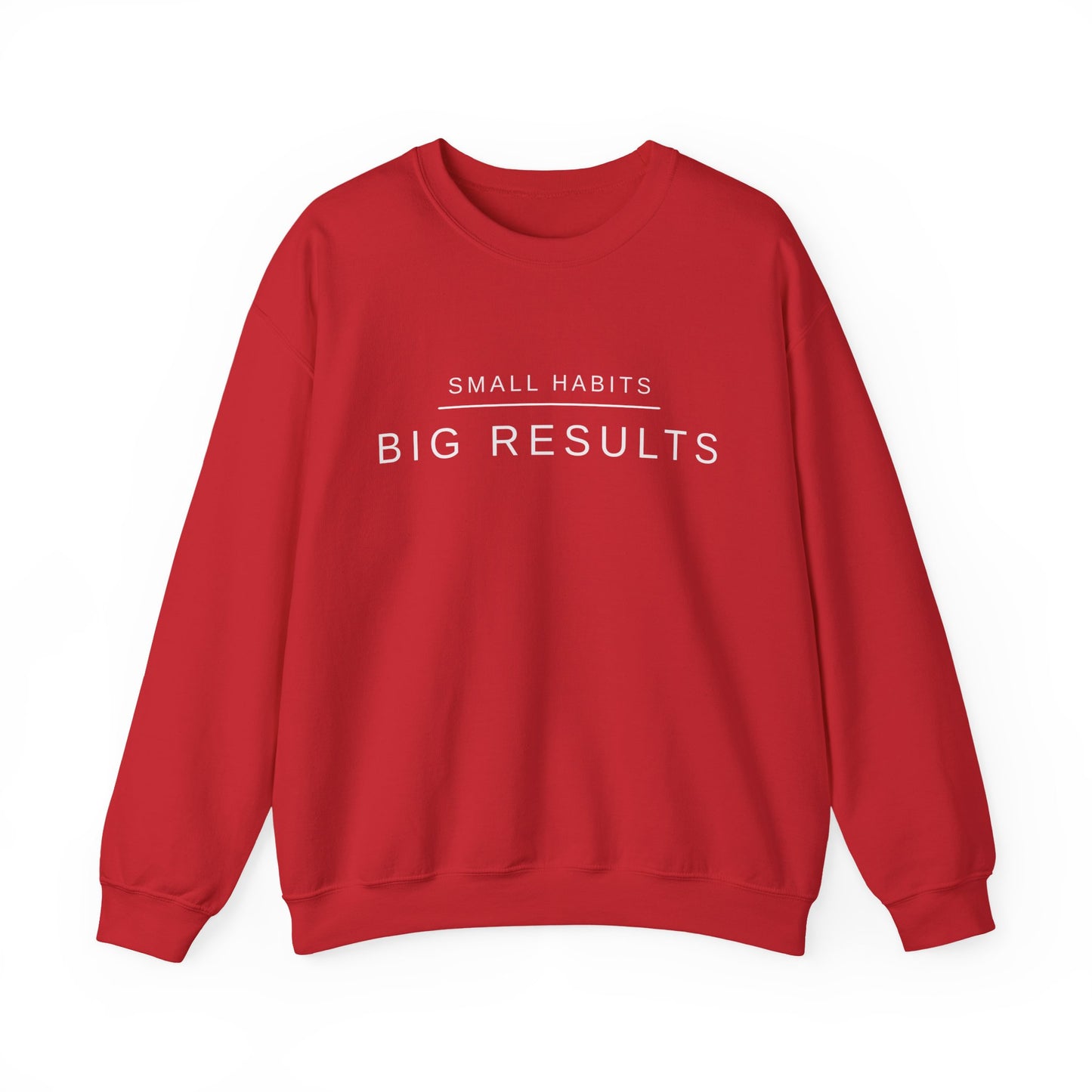 Small Habits Big Results Sweatshirt | Motivational Fitness Crewneck | Minimal Design, Discipline Mindset, Wellness & Healthy Lifestyle Gift