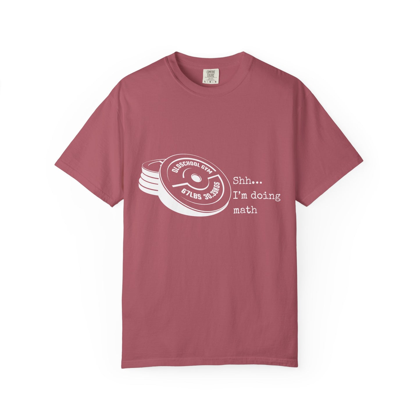 Shh I’m Doing Math Gym Shirt, 6-7 Meme Weightlifting Tee, Oldschool Gym Plate Design, Funny Fitness Workout T-Shirt, Gift