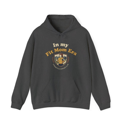 In My Fit Mom Era Hoodie, Graphic Sweatshirt for Active Moms | Fitness Mom Graphic, Strength & Comfort Club | Gym, Coffee, Retro Everyday Wear Gift