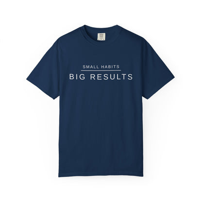 Small Habits Big Results Shirt | Motivational Fitness Tee, Healthy Habits, Discipline Mindset, Wellness Lifestyle T Shirt, Self-Care Gift