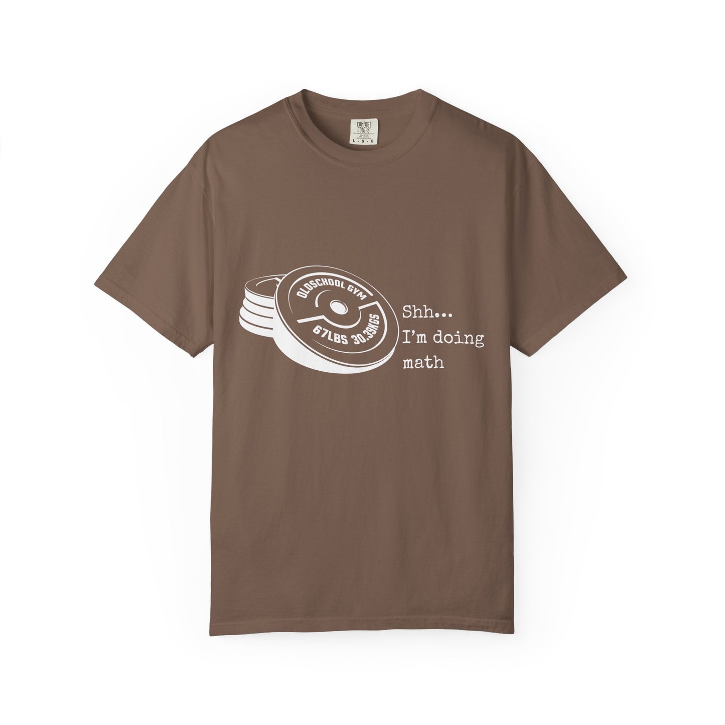 Shh I’m Doing Math Gym Shirt, 6-7 Meme Weightlifting Tee, Oldschool Gym Plate Design, Funny Fitness Workout T-Shirt, Gift