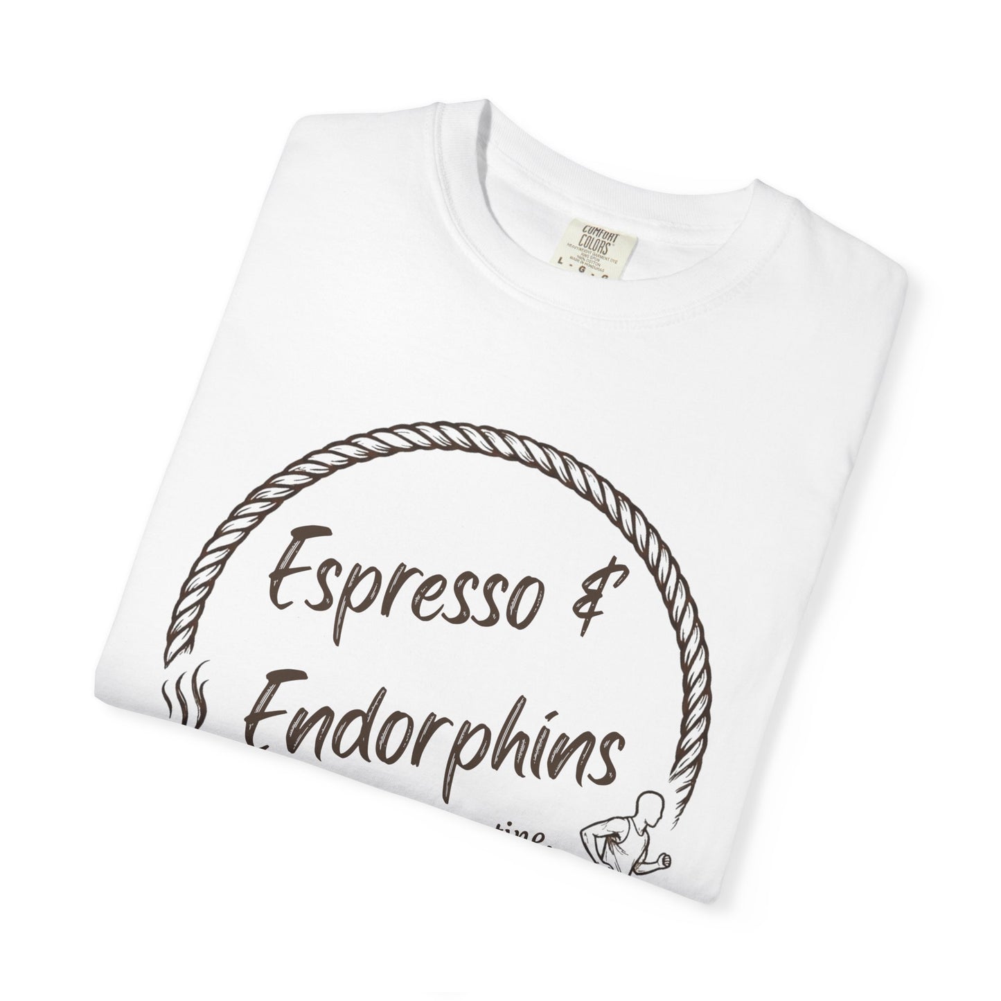 Espresso & Endorphins Shirt, Coffee and Cardio T-Shirt, Runner Gift, Gym Workout Tee, Funny Fitness Shirt, Marathon Training Top