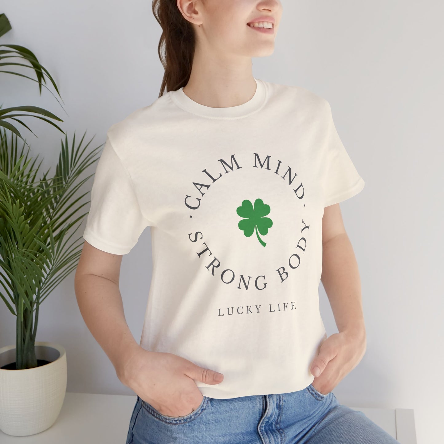 St Patrick’s Day Gym Shirt – Calm Mind Strong Body Lucky Life Shamrock Tee – Irish Fitness Shirt – Workout Motivation Shirt – St Paddy’s Day Workout Gift