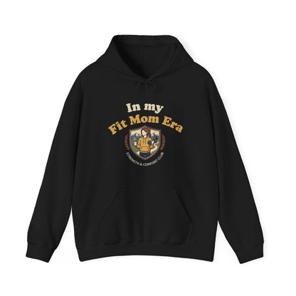 In My Fit Mom Era Hoodie, Graphic Sweatshirt for Active Moms | Fitness Mom Graphic, Strength & Comfort Club | Gym, Coffee, Retro Everyday Wear Gift