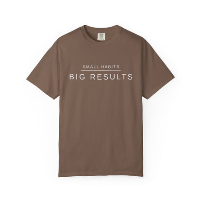 Small Habits Big Results Shirt | Motivational Fitness Tee, Healthy Habits, Discipline Mindset, Wellness Lifestyle T Shirt, Self-Care Gift