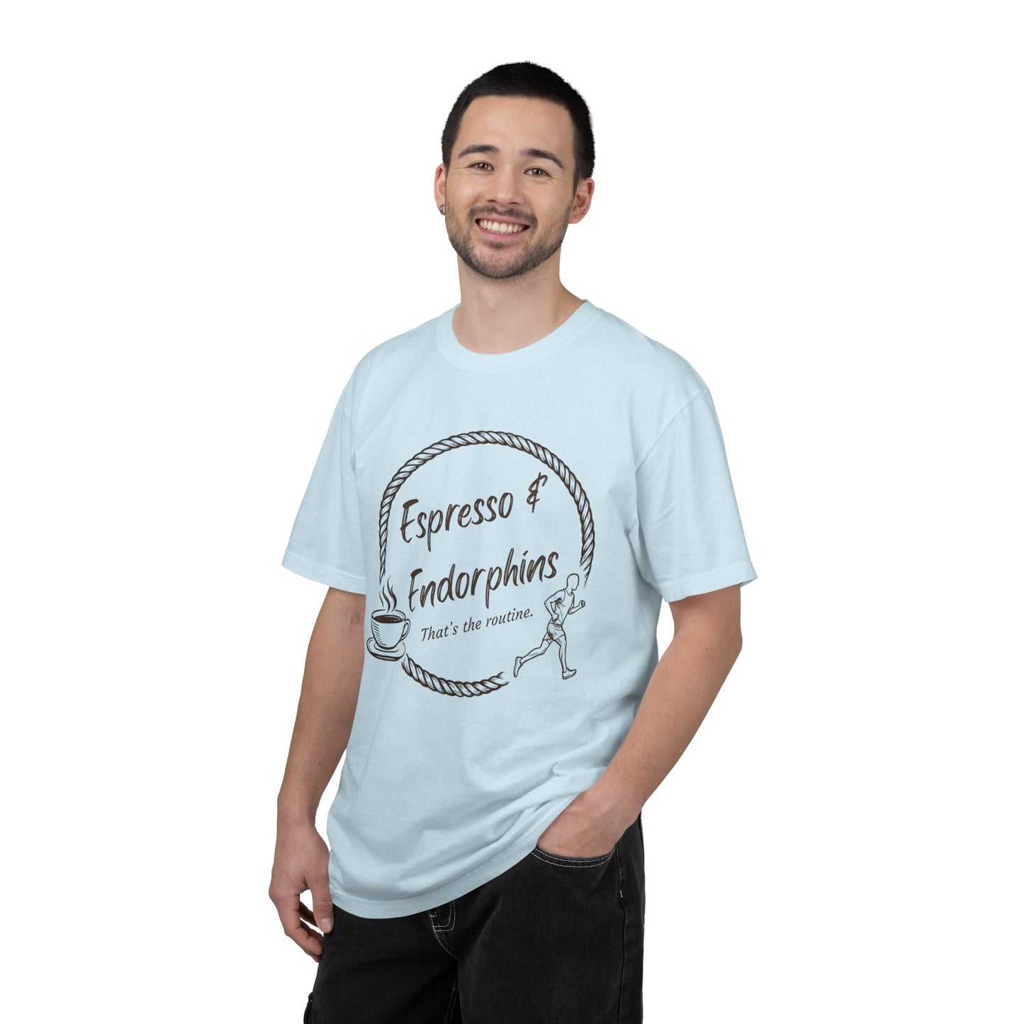 Espresso & Endorphins Shirt, Coffee and Cardio T-Shirt, Runner Gift, Gym Workout Tee, Funny Fitness Shirt, Marathon Training Top