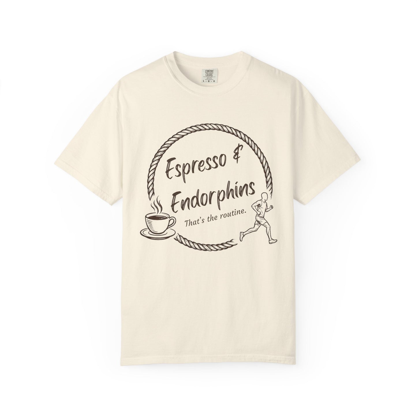 Espresso & Endorphins Shirt, Coffee and Cardio T-Shirt, Runner Gift, Gym Workout Tee, Funny Fitness Shirt, Marathon Training Top