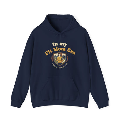 In My Fit Mom Era Hoodie, Graphic Sweatshirt for Active Moms | Fitness Mom Graphic, Strength & Comfort Club | Gym, Coffee, Retro Everyday Wear Gift